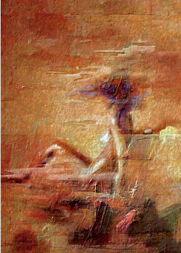 Terracotta Awakening: A Breath Of Primordial Femininity" by Marina Fedorova, Painting for Sale on Select