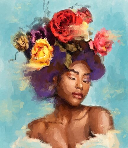 AFRICAN BEAUTY 3 by Marina Fedorova, Painting for Sale on Select
