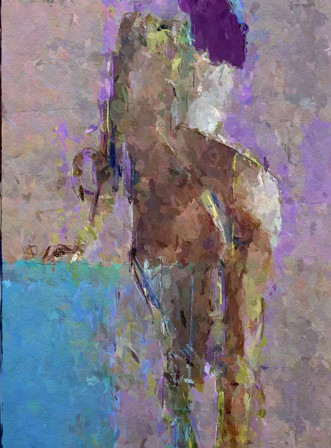 LOOKING AT THE SUNSET Marina Fedorova Original painting for sale