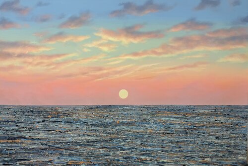 Sunset on the sea 12 by Ivan Didovodiuk, Painting for Sale on Select