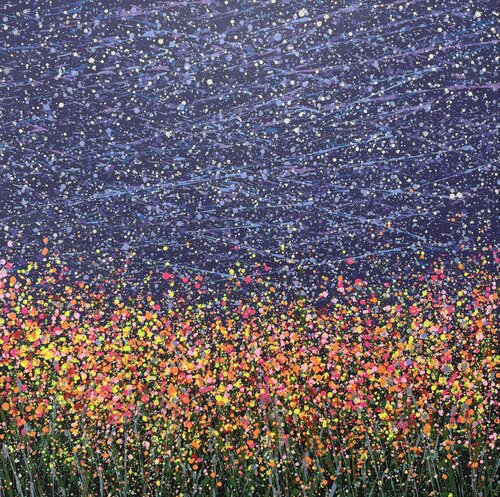 Field At Night 11 by Ivan Didovodiuk, Painting for Sale on Select