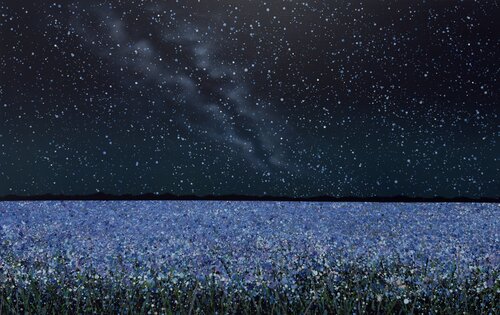 Blue field by Ivan Didovodiuk, Painting for Sale on Select