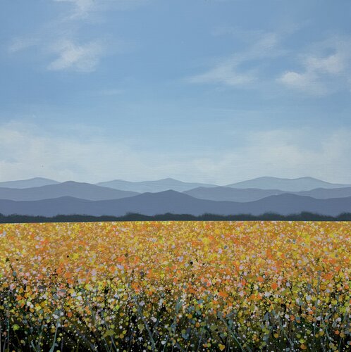 Yellow field 15 by Ivan Didovodiuk, Painting for Sale on Select