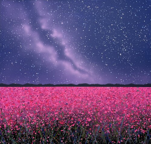 Pink field 11 by Ivan Didovodiuk, Painting for Sale on Select