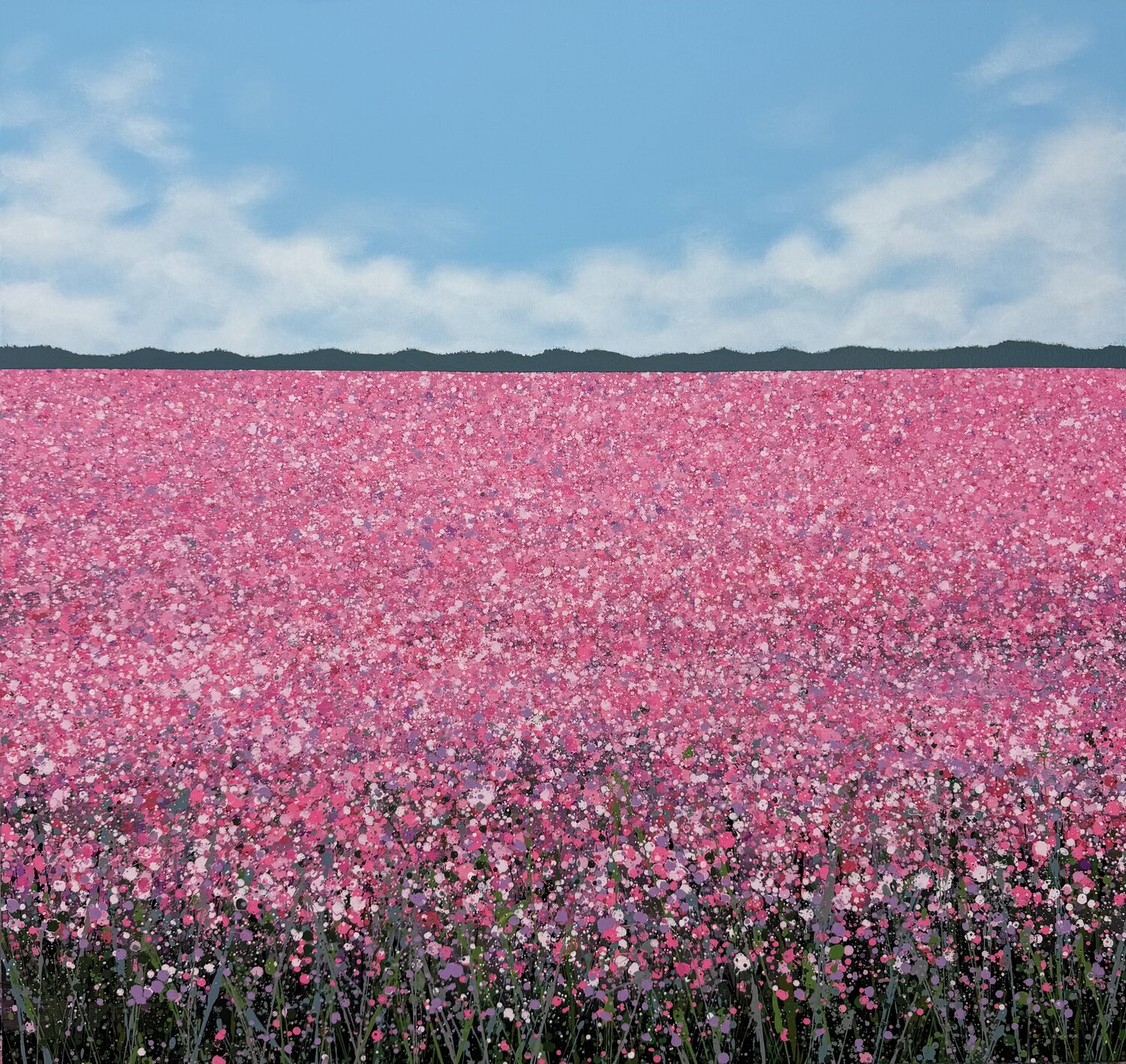 Pink field 7 Ivan Didovodiuk Original painting for sale