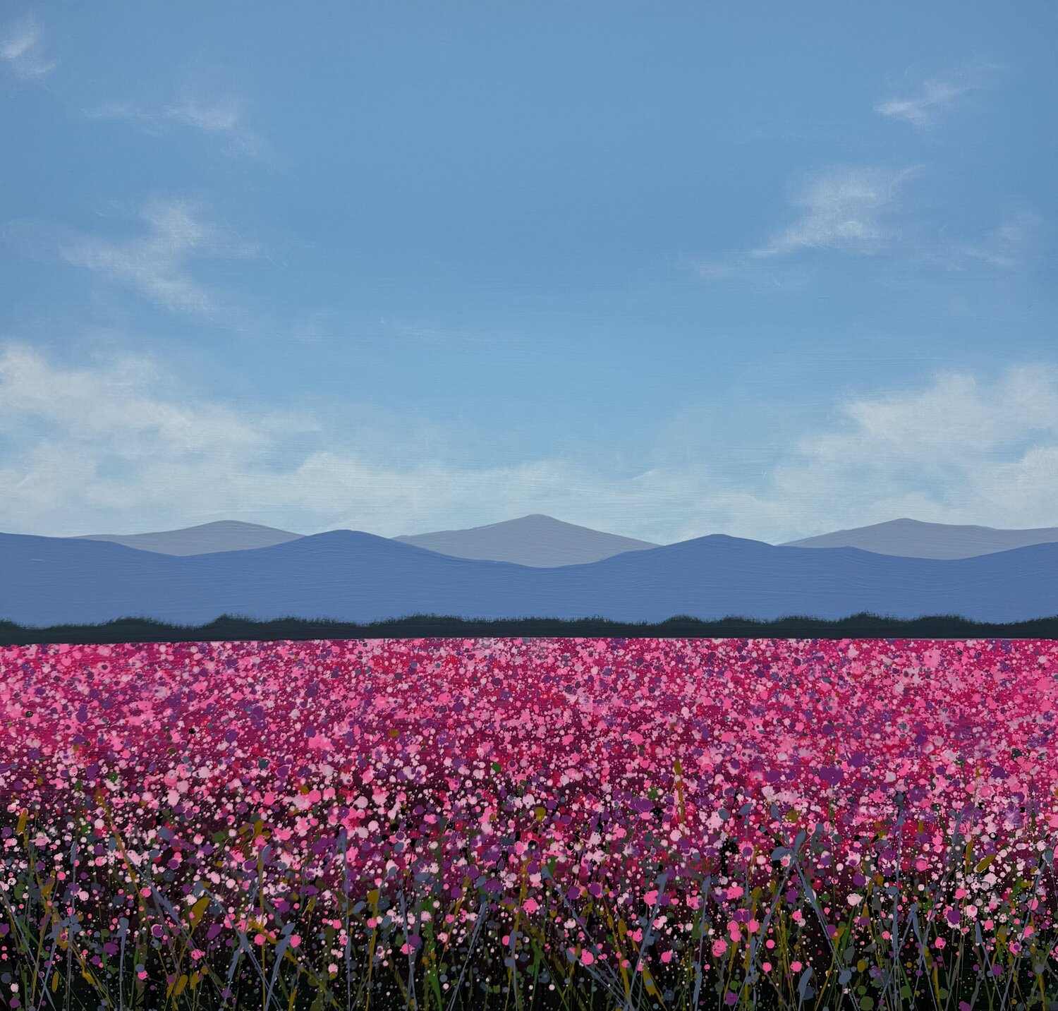 Pink field 9 Ivan Didovodiuk Original painting for sale