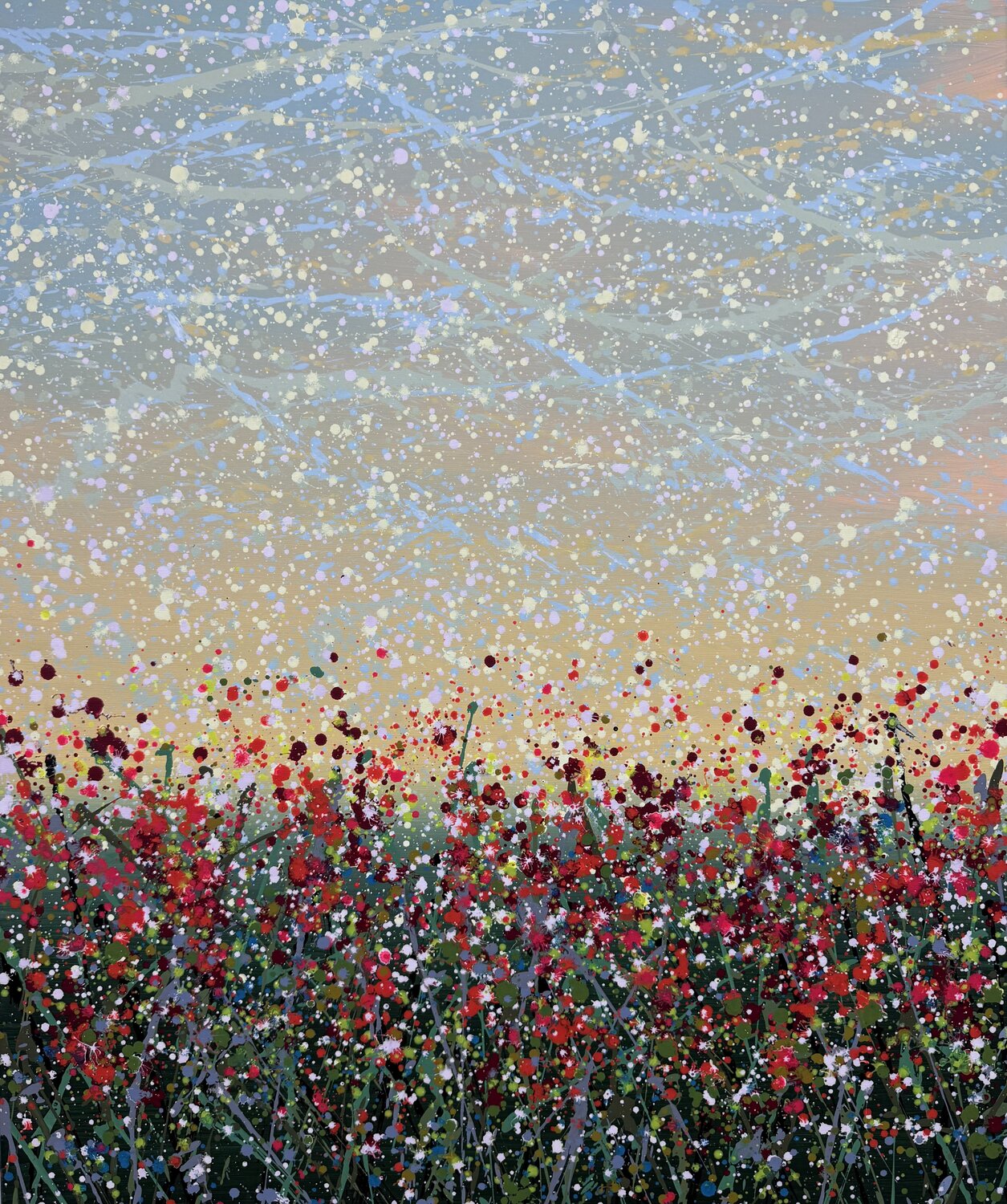 Field with flowers 130 Ivan Didovodiuk Original painting for sale