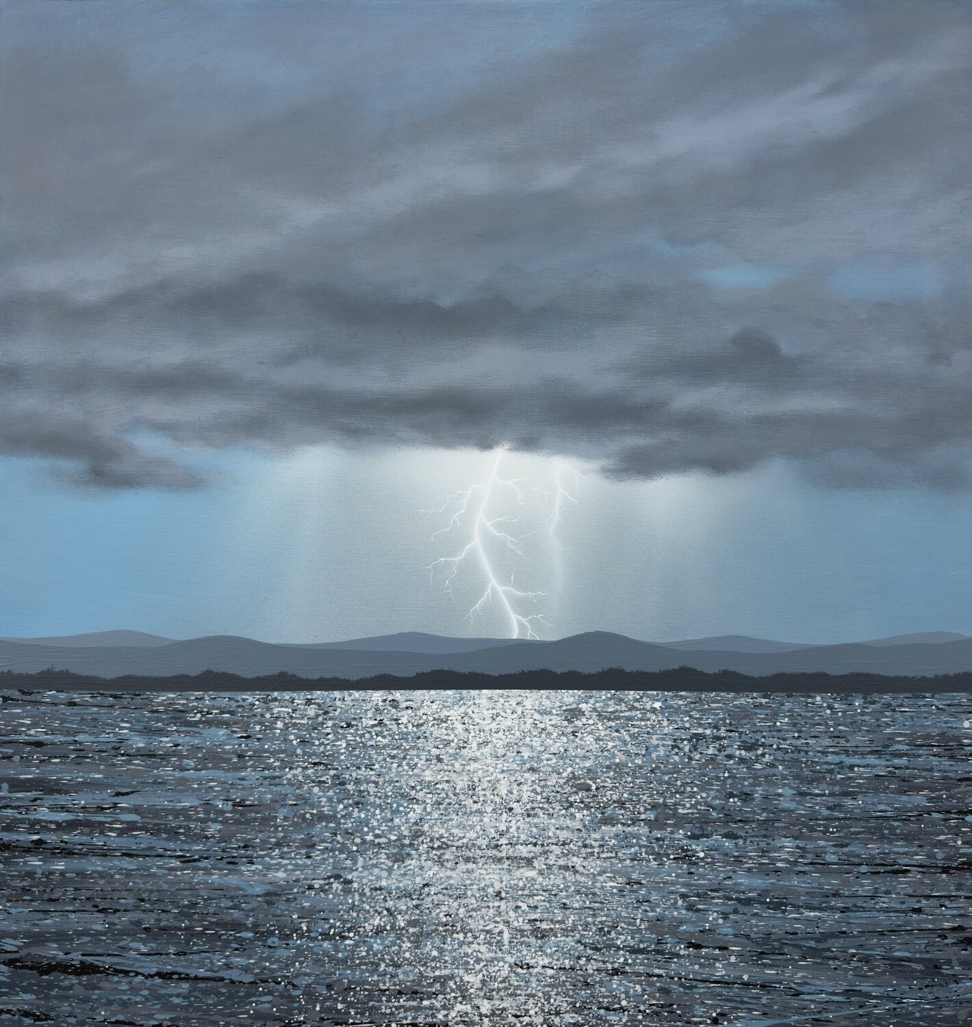 Lightning in the sea 3 Ivan Didovodiuk Original painting for sale