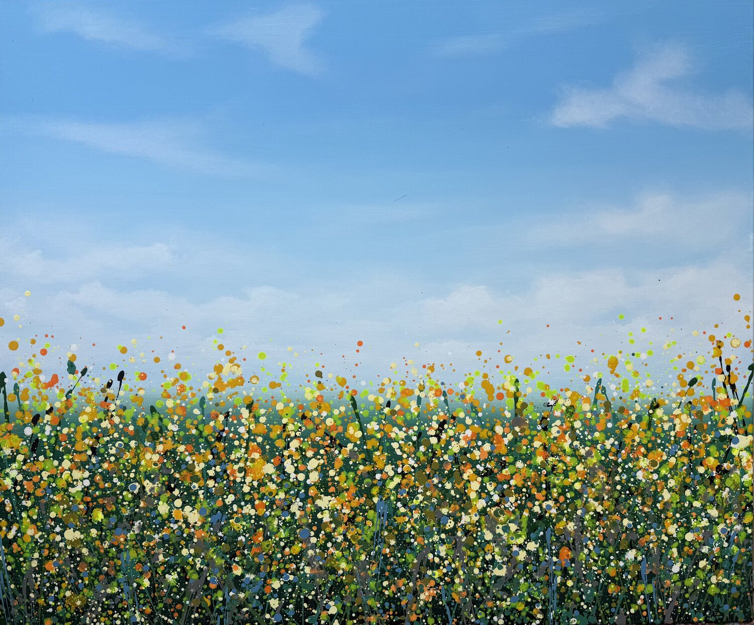 Yellow field 18 Ivan Didovodiuk Original painting for sale