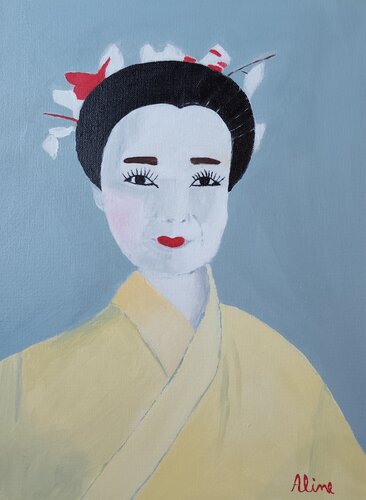La Geisha di Puccini von Aline De Souza Lopes, Malerei kaufen auf Select