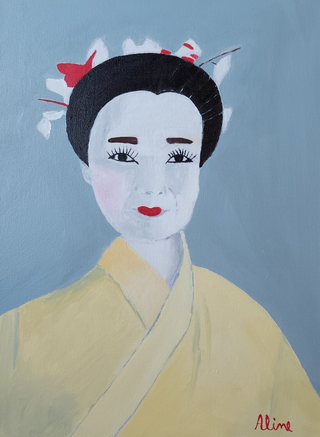 La Geisha di Puccini Aline De Souza Lopes Originalgemälde zu verkaufen