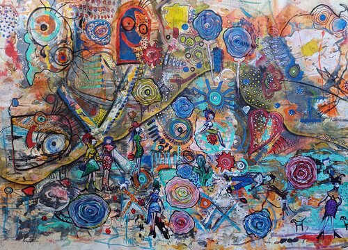 Energie des Lebens by Jasna Milosavac, Painting for Sale on Select