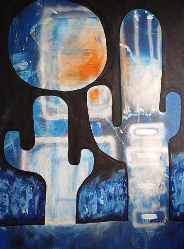 Wüstennacht by Jasna Milosavac, Painting for Sale on Select