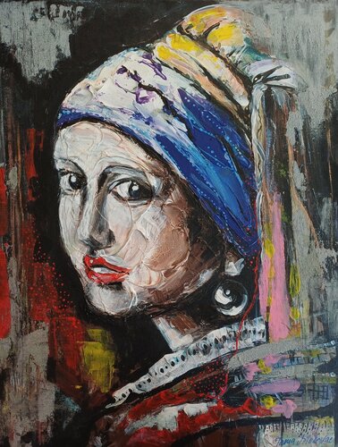 Das Mädchen und die Perle by Jasna Milosavac, Painting for Sale on Select