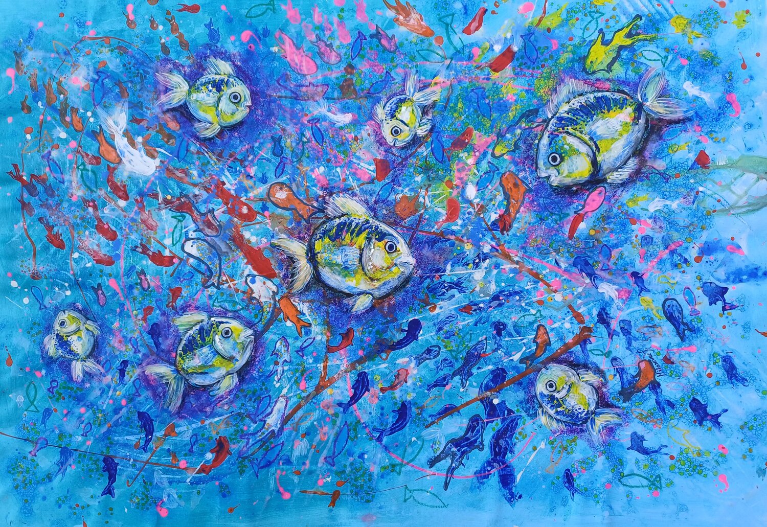 Meeresgeheimnisse Jasna Milosavac Original painting for sale