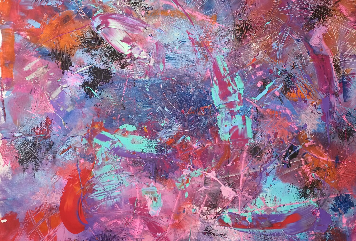 Mosaik- Energie Jasna Milosavac Original painting for sale