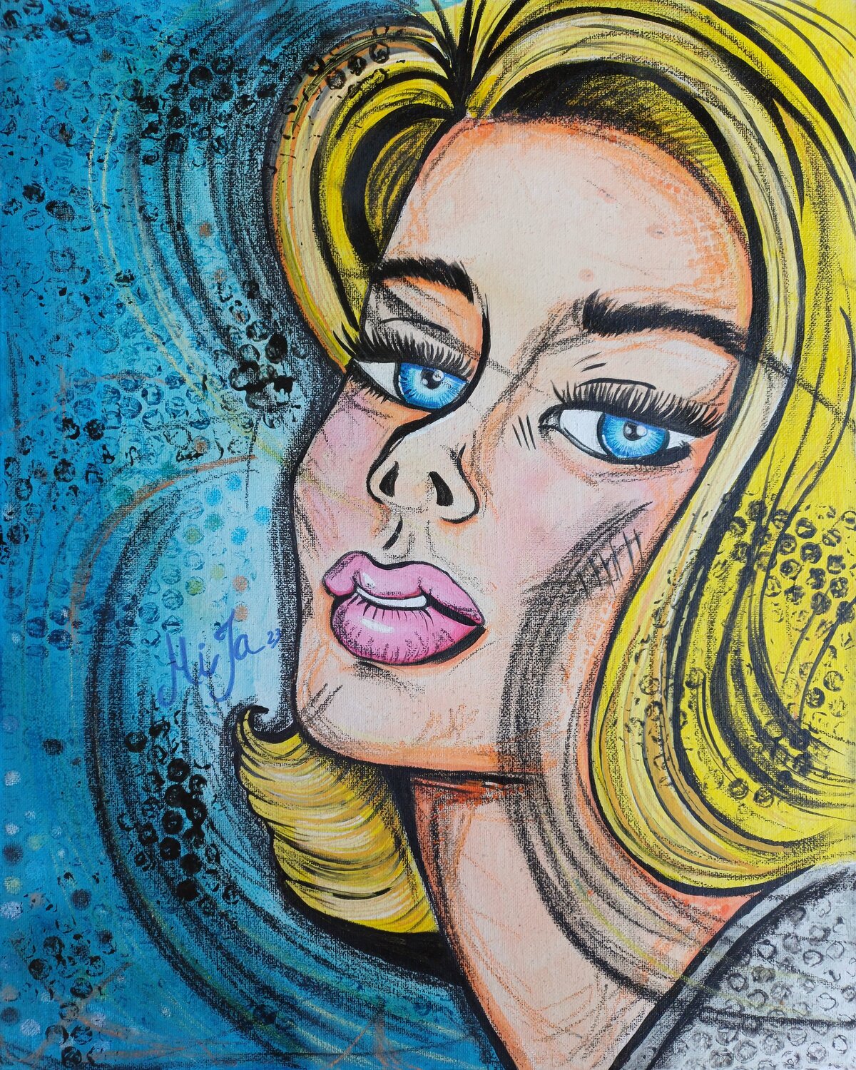 Pretty Jasna Milosavac Original painting for sale