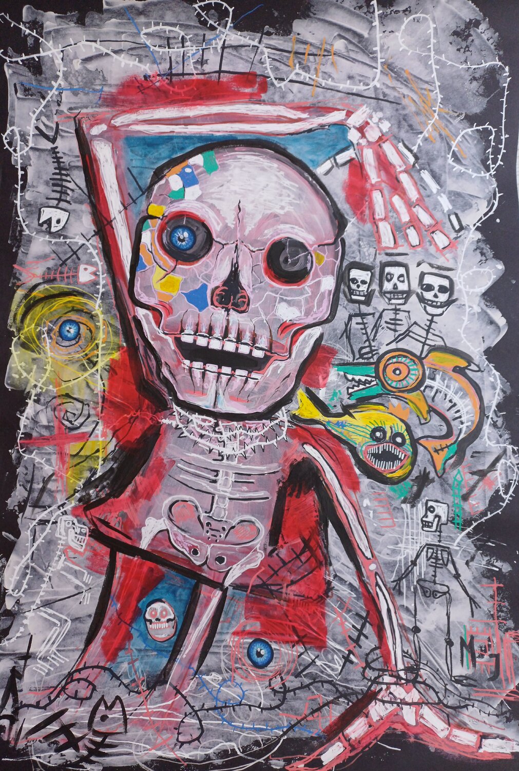 Happysceleton Jasna Milosavac Original painting for sale