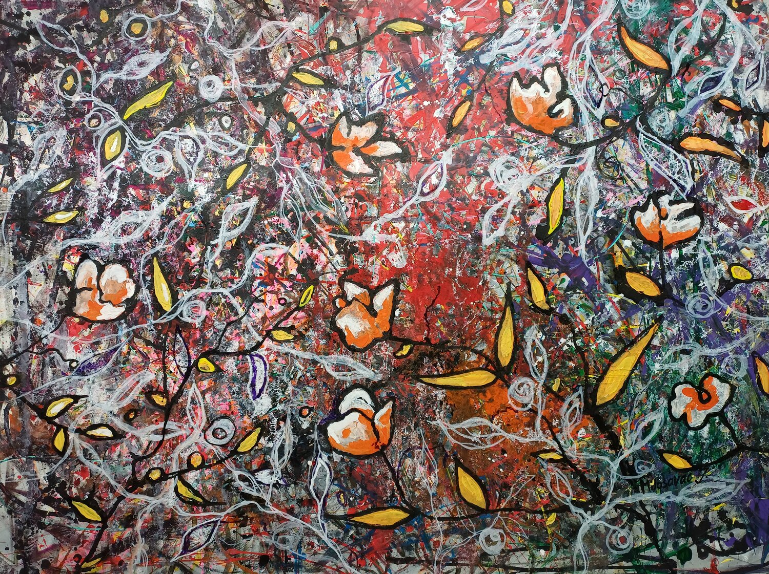 Sommerwiese Jasna Milosavac Original painting for sale