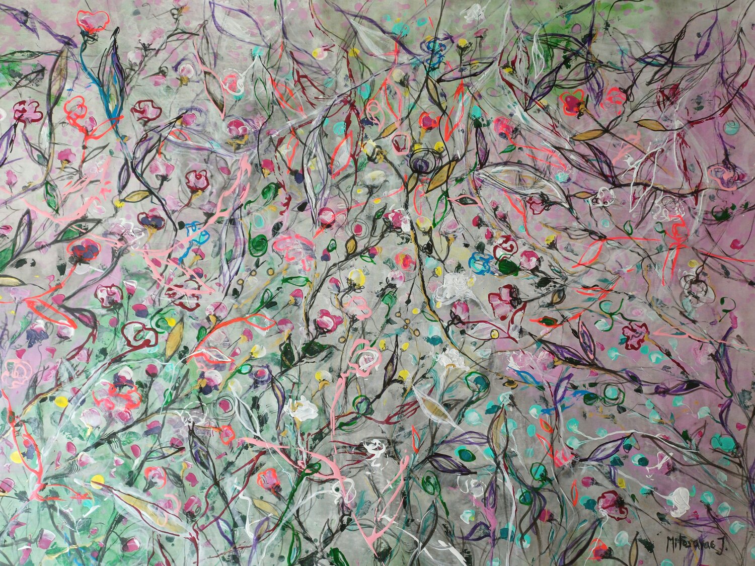 Wilde Rosen Jasna Milosavac Original painting for sale
