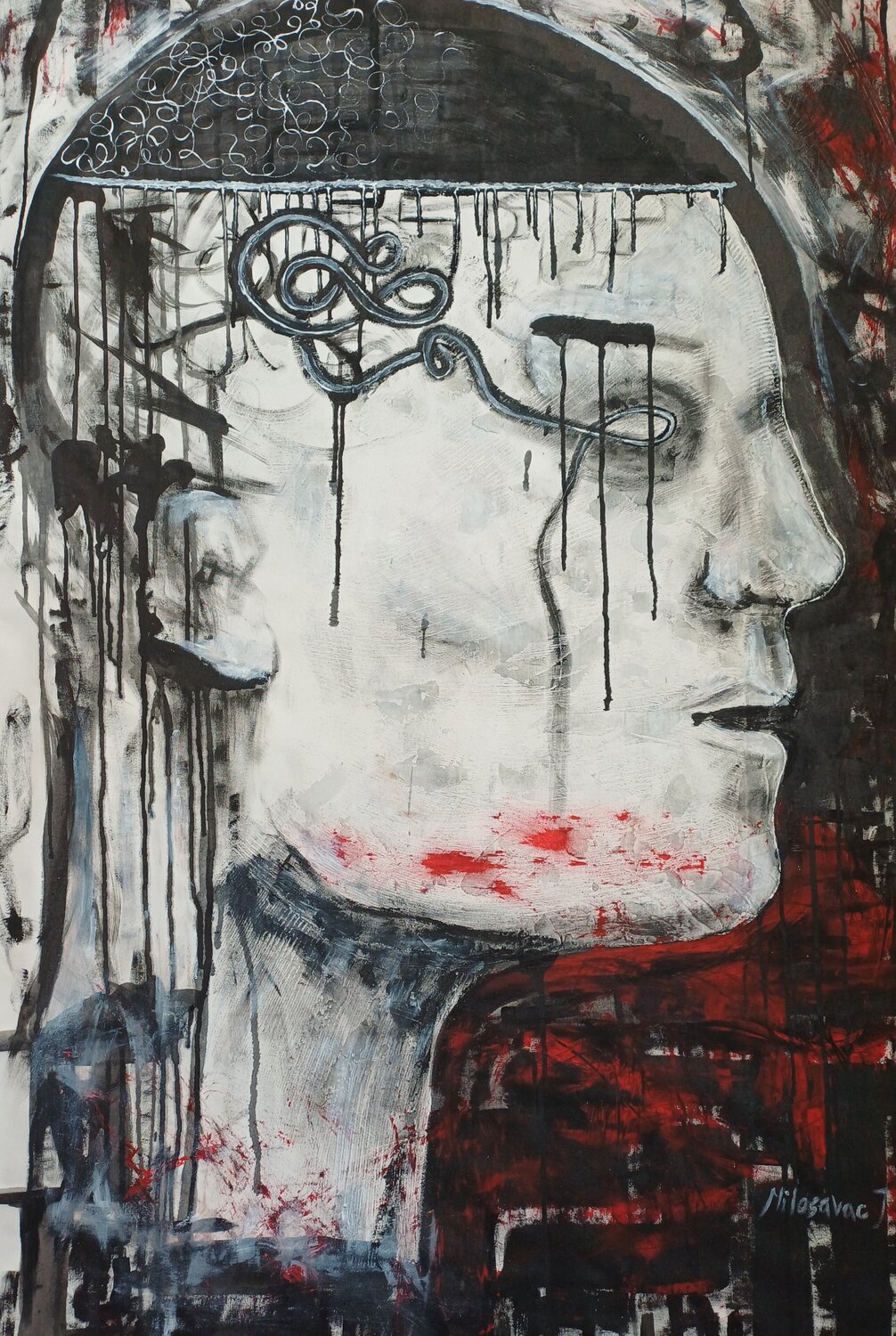Dark silence Jasna Milosavac Original painting for sale