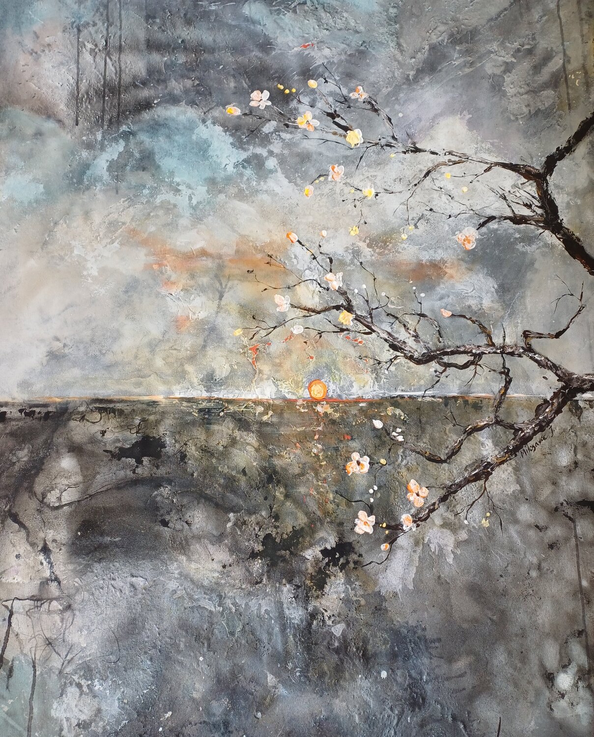 Blüten der Zuversicht Jasna Milosavac Original painting for sale