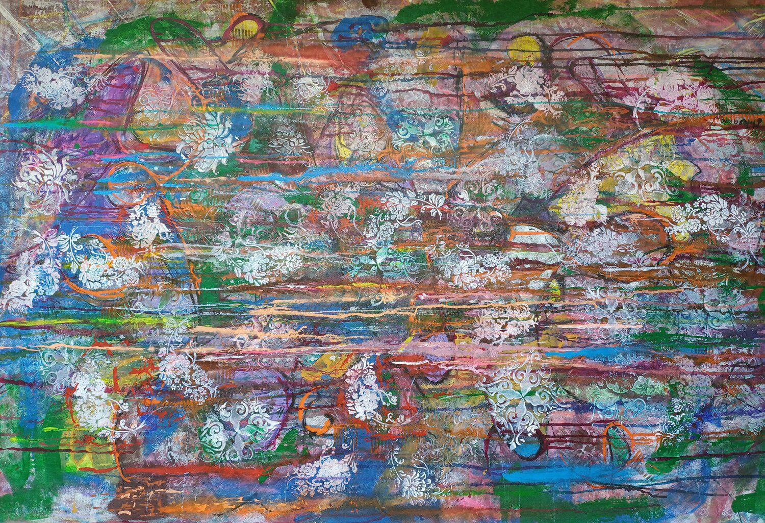 Blüten im Farbrausch Jasna Milosavac Original painting for sale