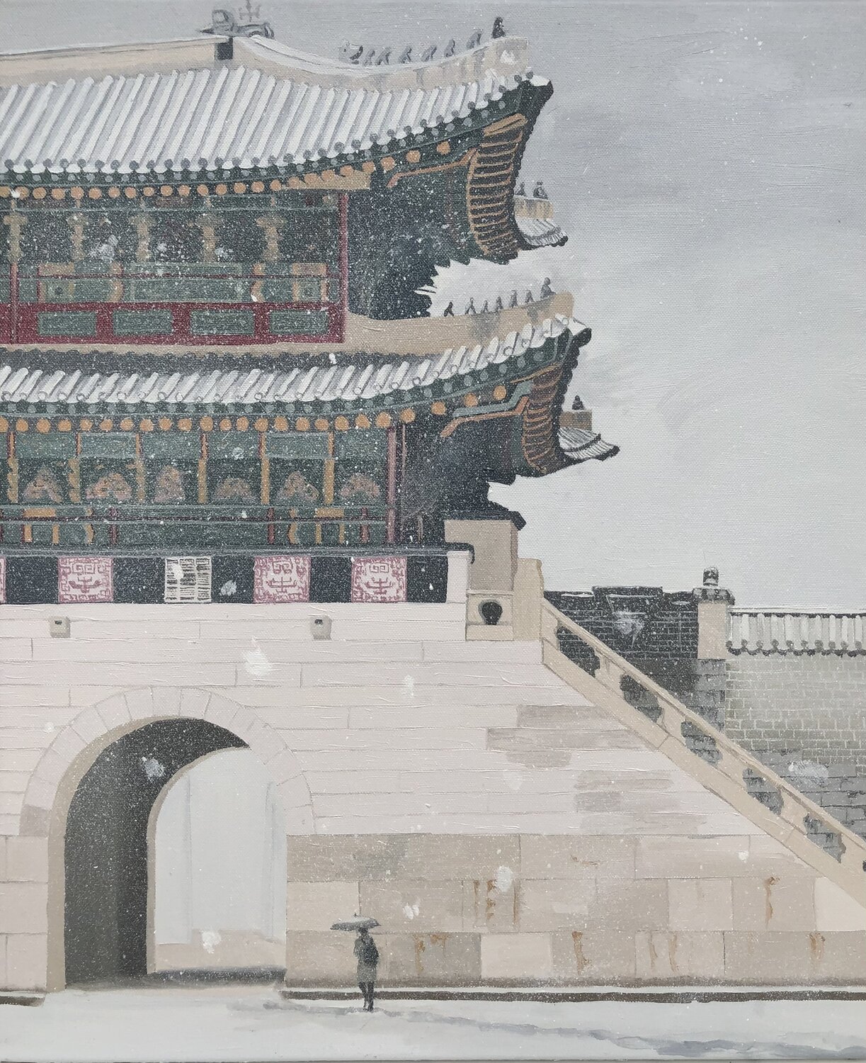 Gyeongbokgung Sophie Cousineau Original painting for sale