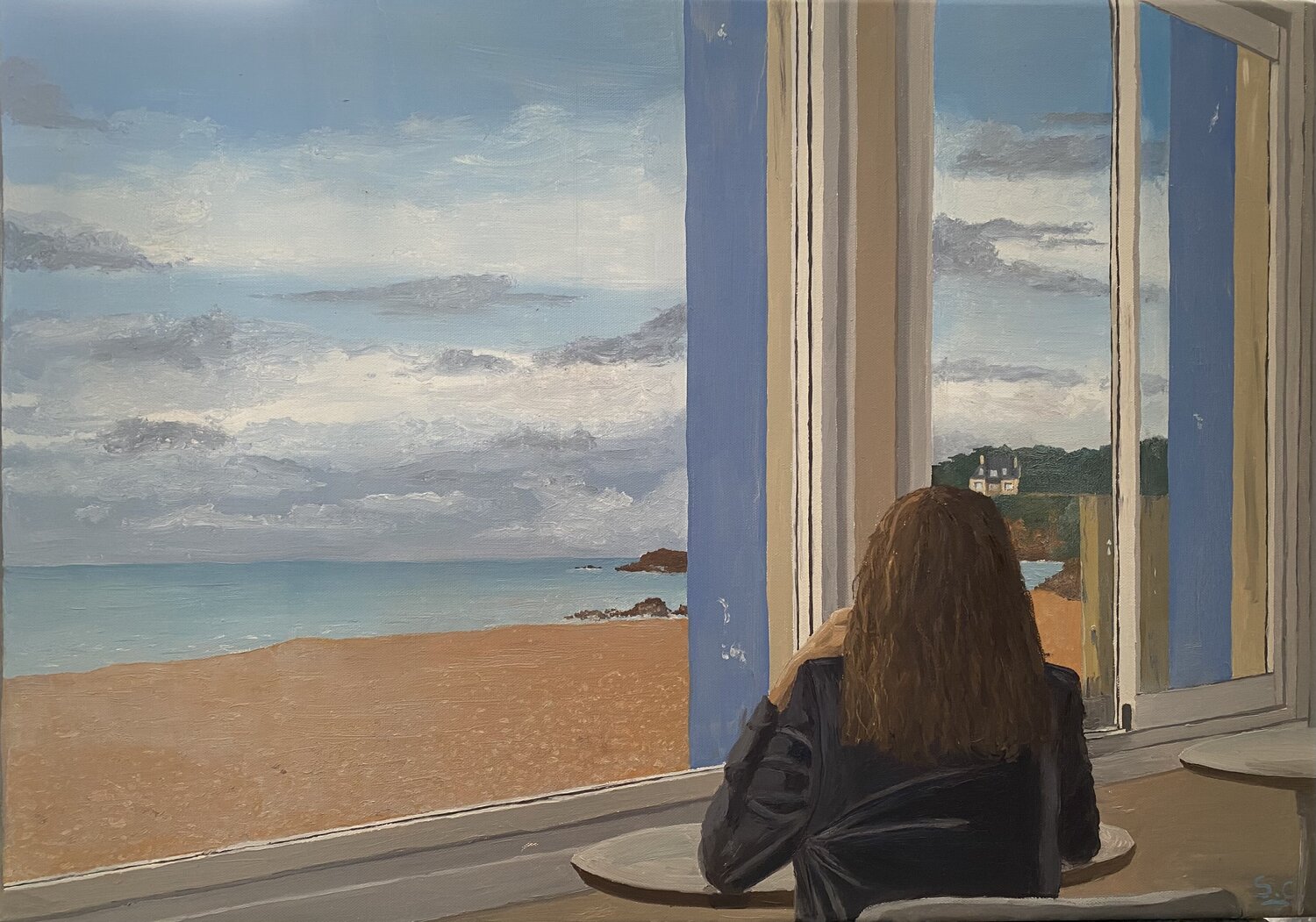 Petit-déjeuner en paix Sophie Cousineau Original painting for sale