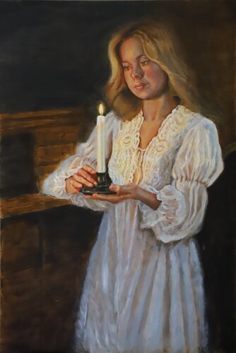 Candlelight by Petra Gruiters, Painting for Sale on Select