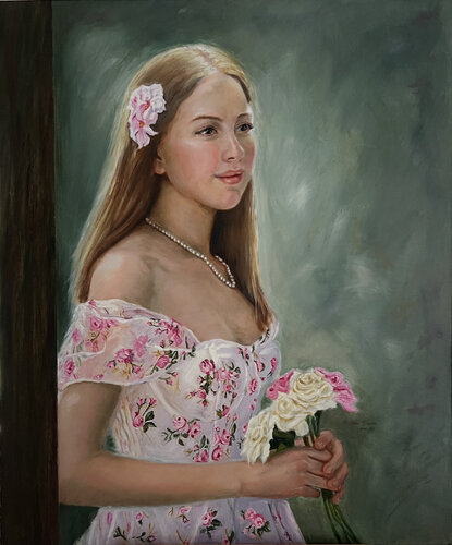 Grace in Bloom by Petra Gruiters, Painting for Sale on Select