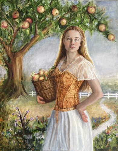 What the Earth Gave, She Carries von Petra Gruiters, Malerei kaufen auf Select