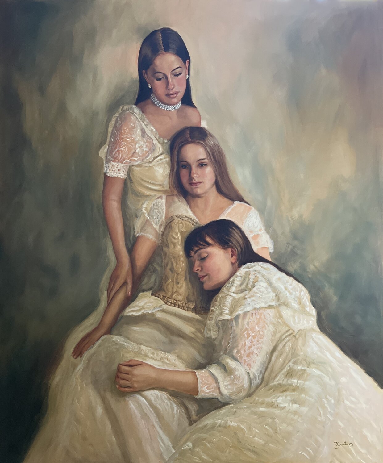 Held in gentle Devotion Petra Gruiters Original painting for sale
