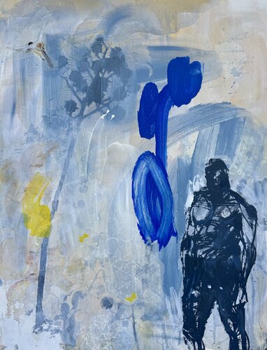 MAN AND BIRD by Helena Sellergren, Painting for Sale on Select