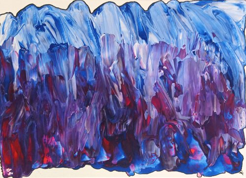 Pink and Blue by An Hata Gorm, Painting for Sale on Select