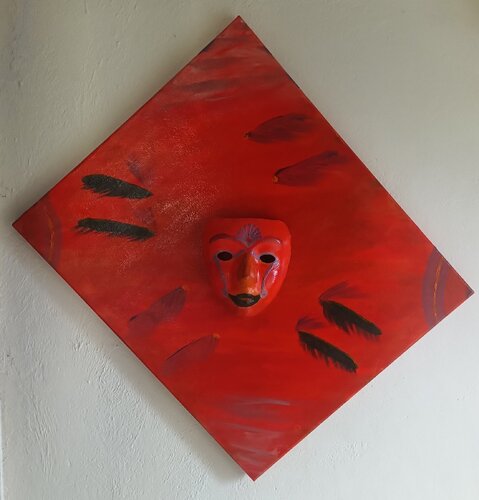 The Red Mask von An Hata Gorm, Malerei kaufen auf Select