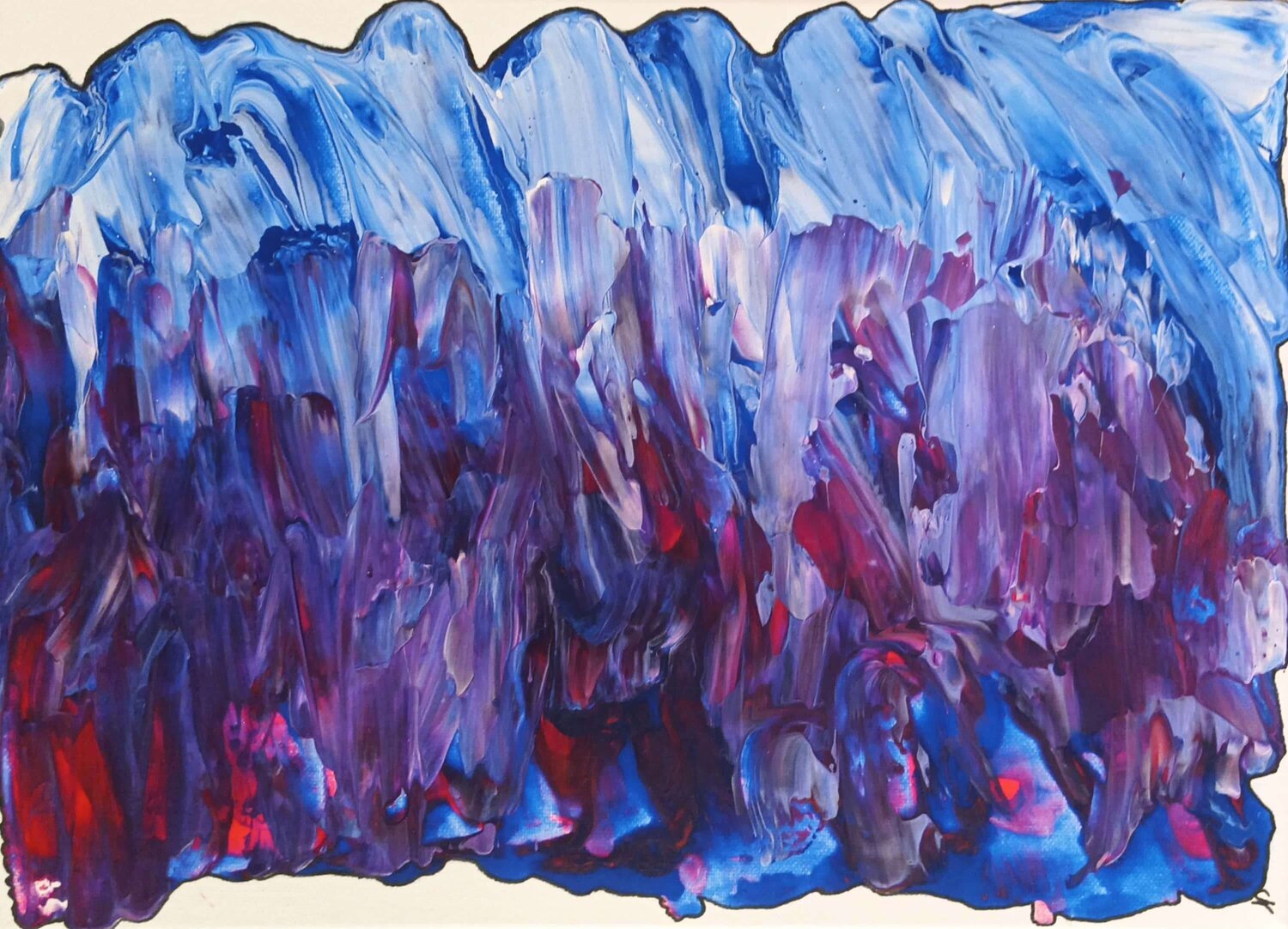 Pink and Blue An Hata Gorm Original painting for sale