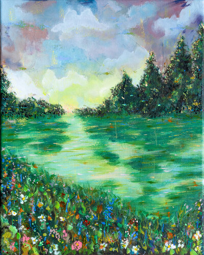 Der See bei Mama by Alita Ruf, Painting for Sale on Select