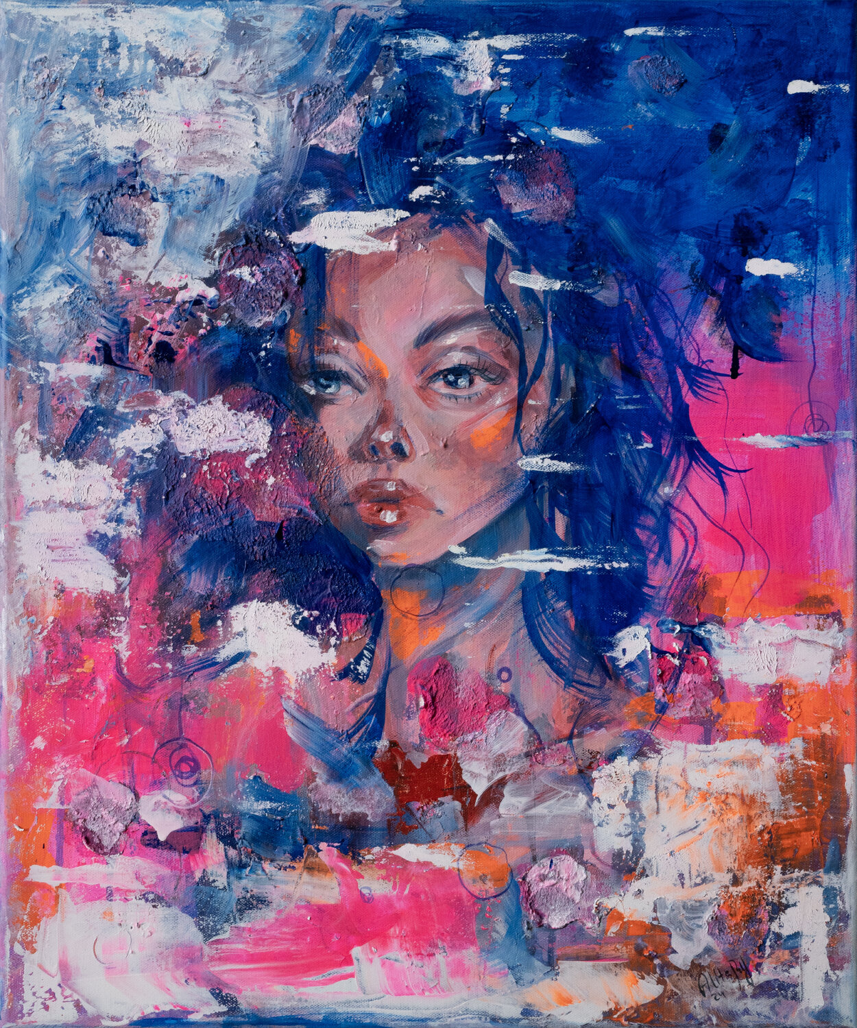 Unter Wasserlilien Alita Ruf Original painting for sale