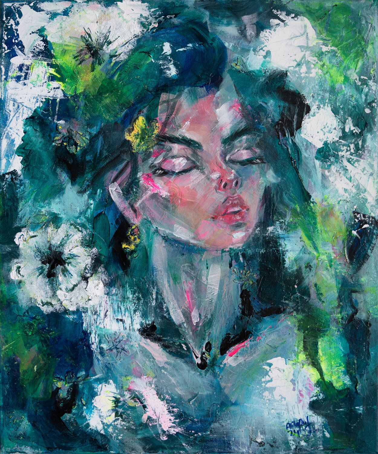 Unter dem Gras Alita Ruf Original painting for sale