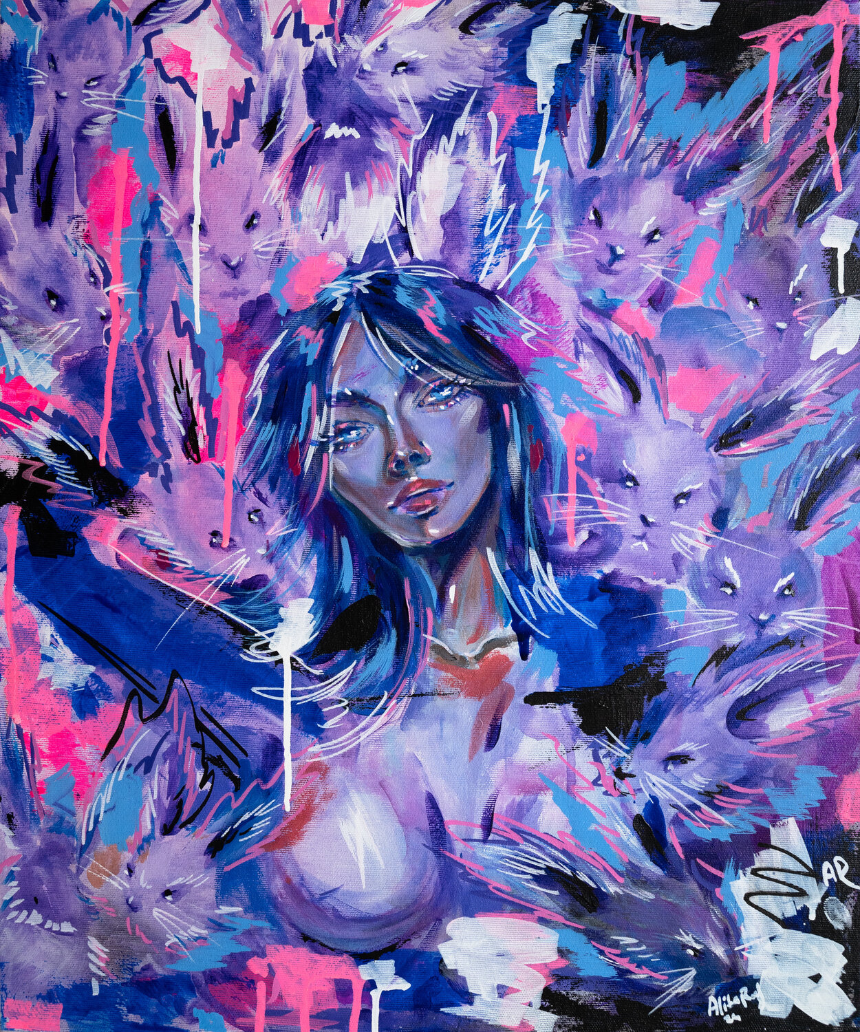 Umhüllte Zärtlichkeit Alita Ruf Original painting for sale