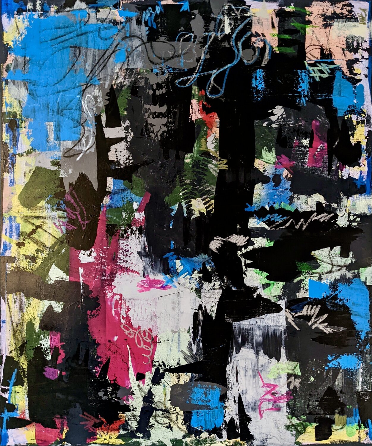 Blue Lining Andrea Porten Original painting for sale