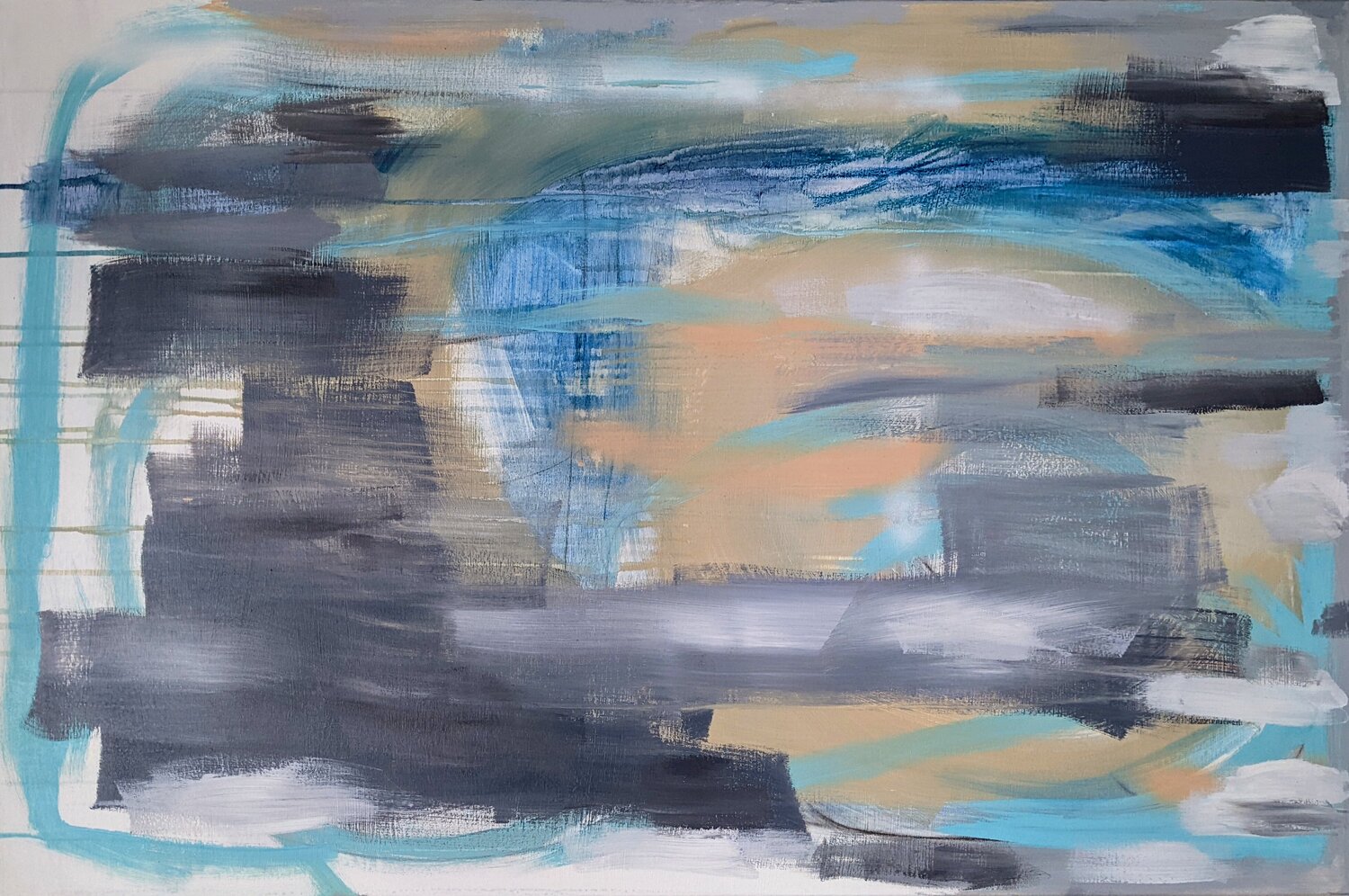 Blue Tango I Andrea Porten Original painting for sale