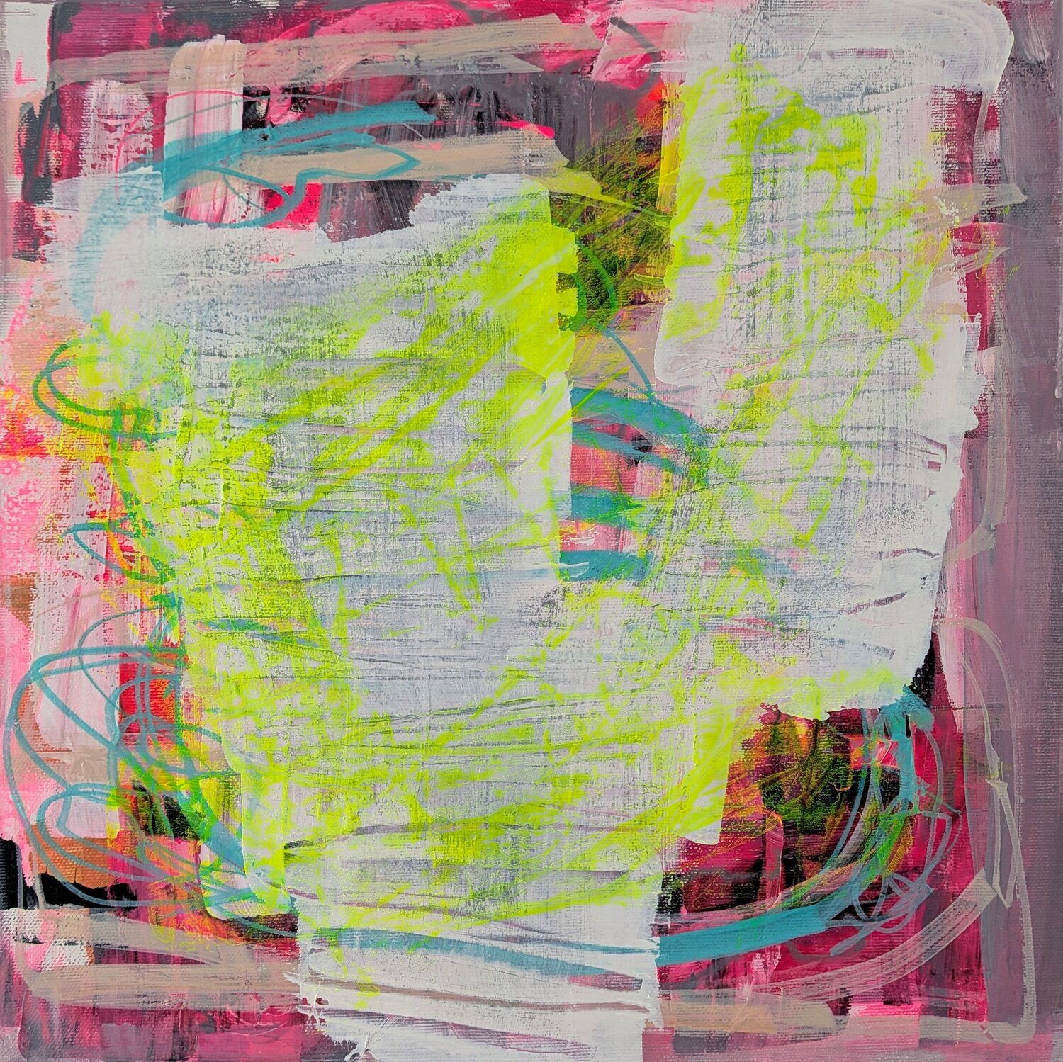 Neon & Concrete III Andrea Porten Original painting for sale