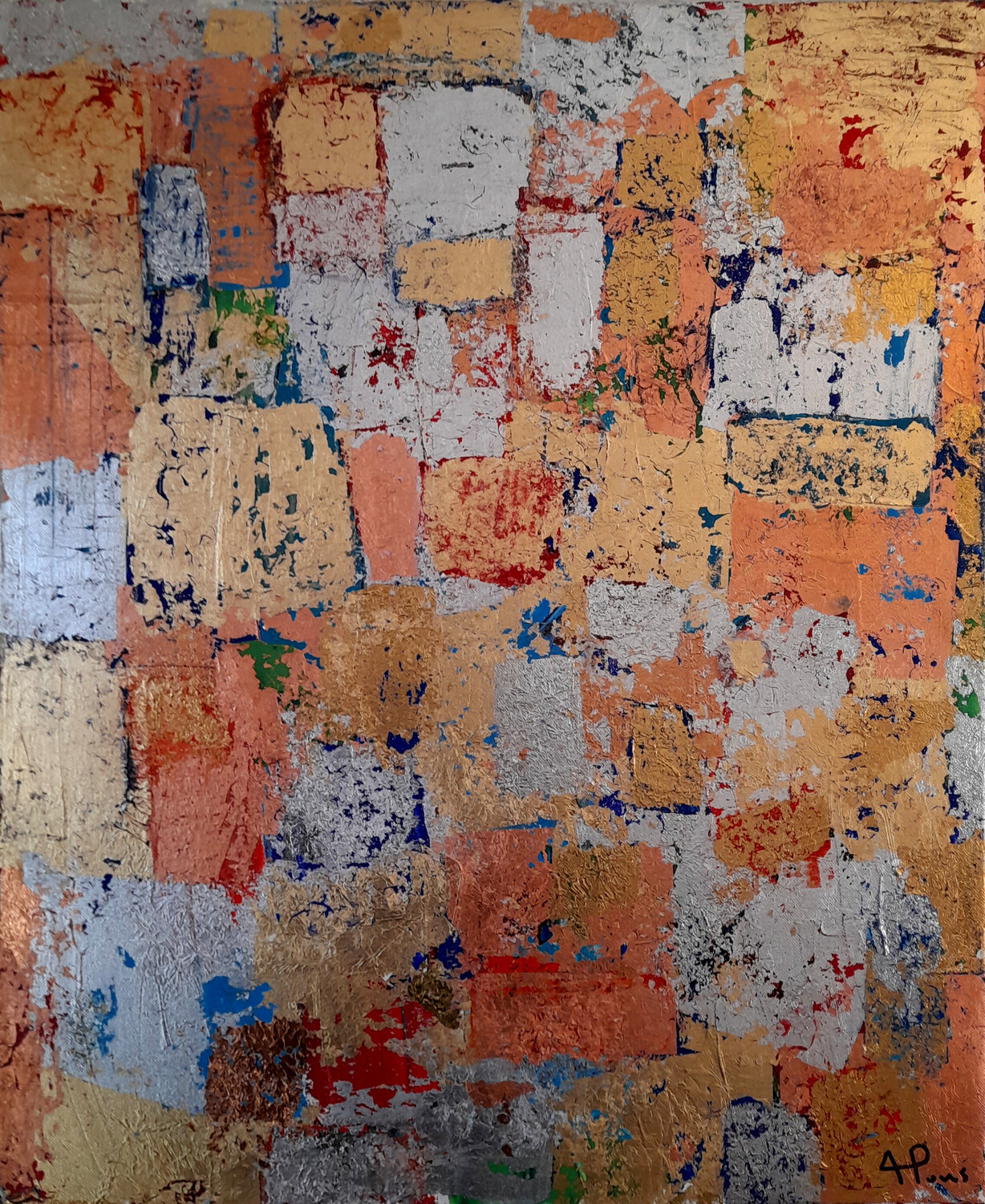 Composition improvisée et lumineuse Alexandre Pons Originalgemälde zu verkaufen