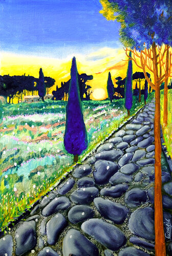 Römische Impressionen 2 by Ewa Jablonski, Painting for Sale on Select