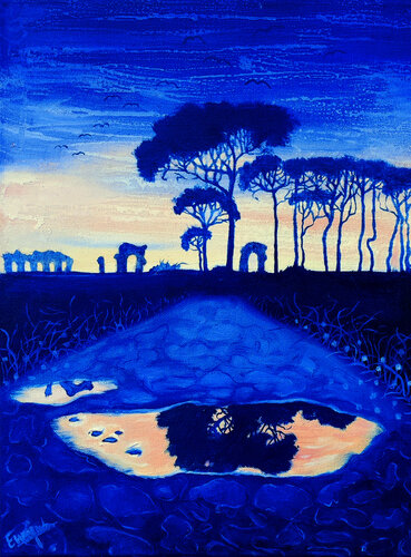 Römische Impressionen 3 by Ewa Jablonski, Painting for Sale on Select