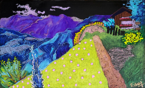 Berglandschaft by Ewa Jablonski, Painting for Sale on Select