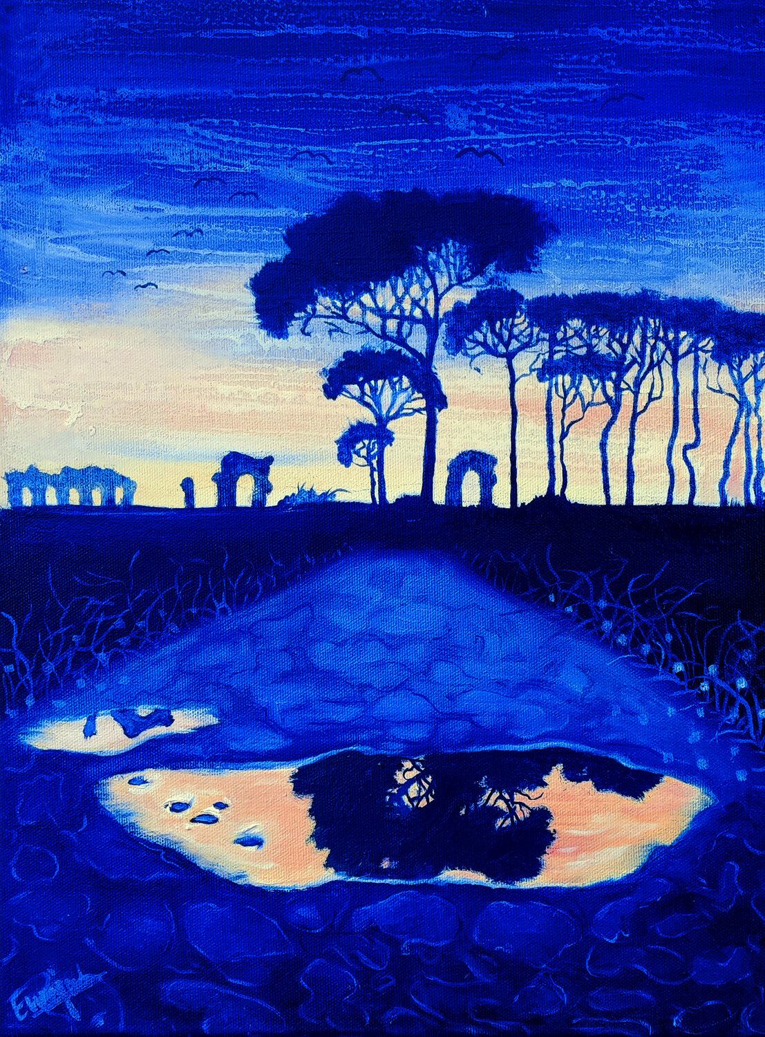 Römische Impressionen 3 Ewa Jablonski Original painting for sale