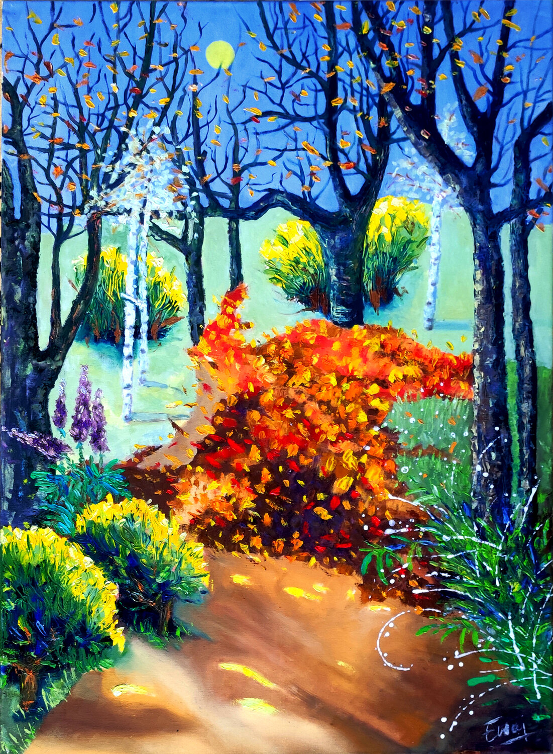 Der Herbst kann optimistisch sein Ewa Jablonski Original painting for sale